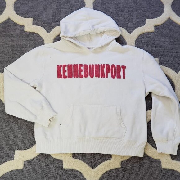 Y2K White Hooded Sweatshirt Pink Letterman Spell out Hoodie FITS S/M - Picture 1 of 8